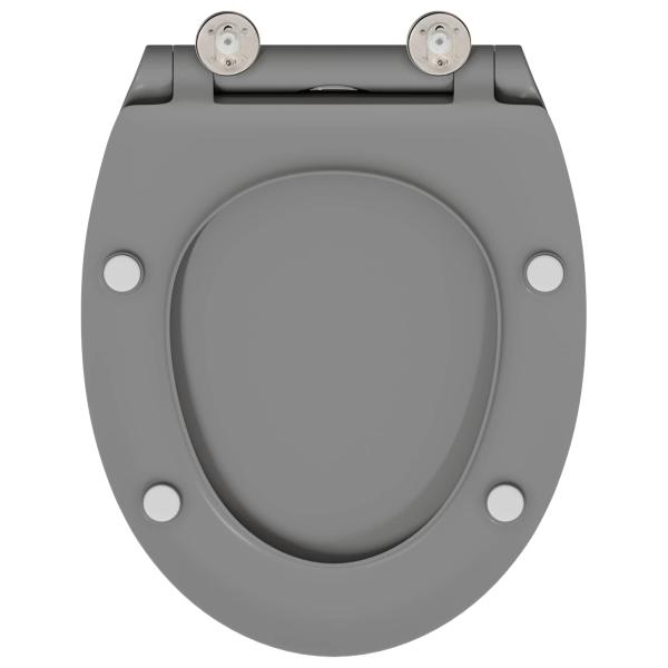 Toilettensitz Grau 45,5 x 37,5 x 3,8 cm Duroplast