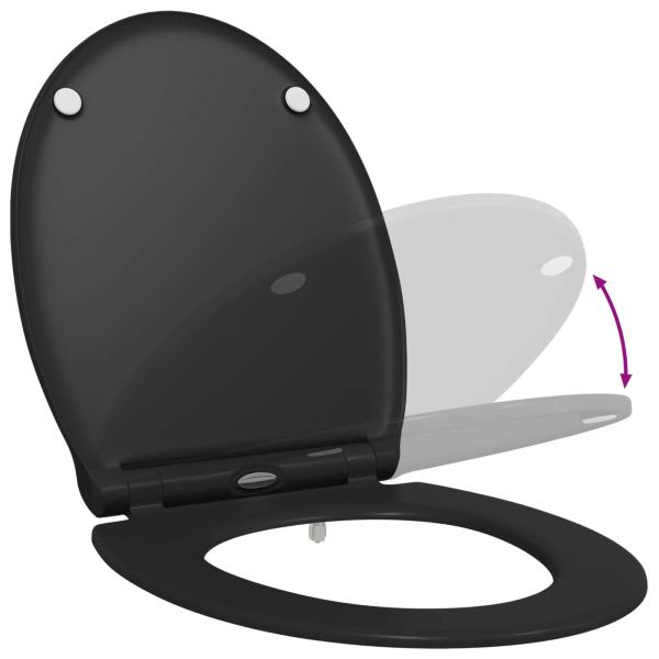 Toilettensitz Schwarz 45,5 x 37,5 x 3,8 cm Duroplast