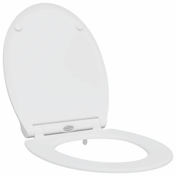 Toilettensitz mit Schnellverschluss und sanftem Schließen aus Duroplast Weiß