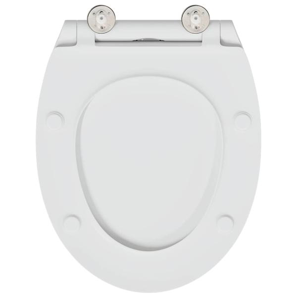 Toilettensitz mit Schnellverschluss und sanftem Schließen aus Duroplast Weiß