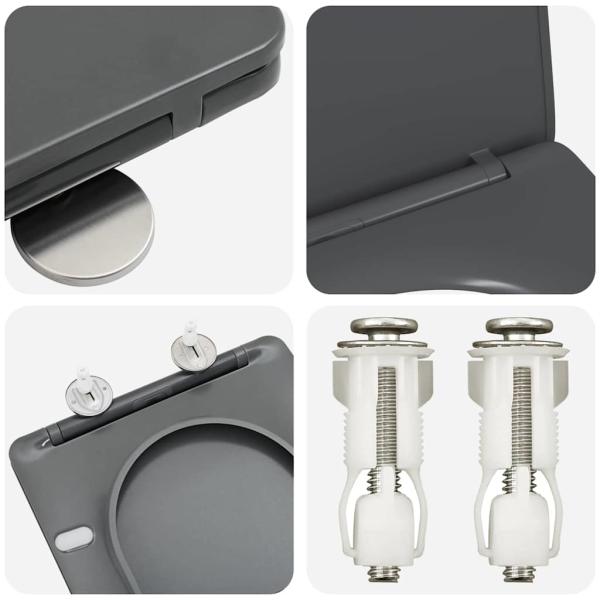 Toilettensitz Anthrazit 47 x 36 x 3,4 cm Duroplast