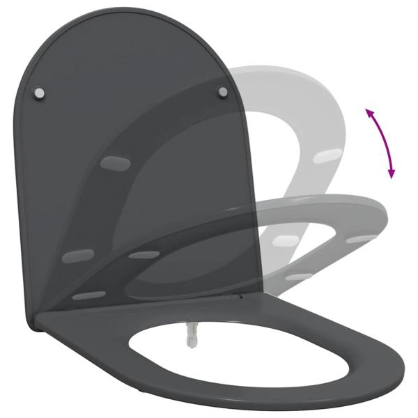 Klo mit Schnellverschluss und sanftem Schließmechanismus aus Duroplast in Anthrazit