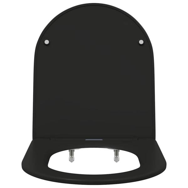 Schnellverschluss Toilettensitz mit sanftem Schließen - Duroplast, Schwarz