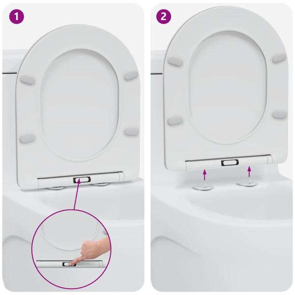 Toilettensitz Weiß 47 x 36 x 3,4 cm Duroplast