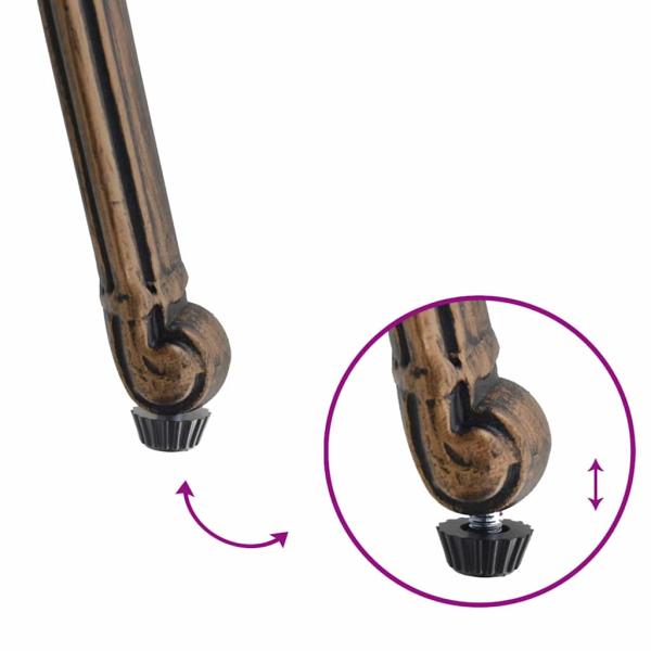 Gartenstühle 2 Stück Bronze Guss-Aluminium