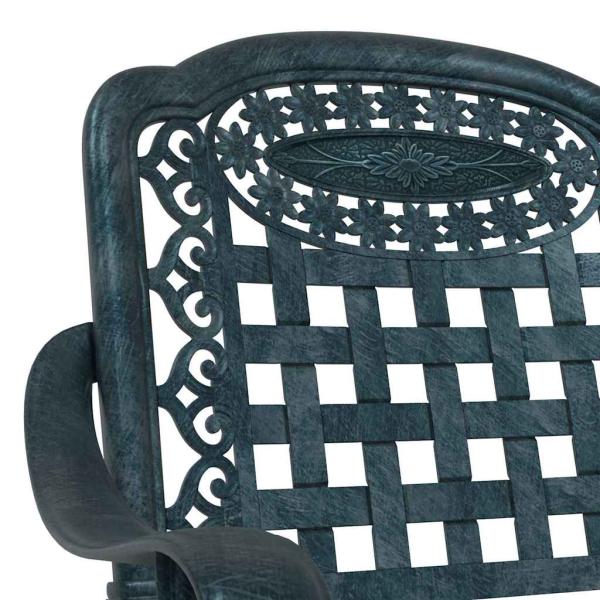Gartenstühle 2er Set Grünes Gusseisen