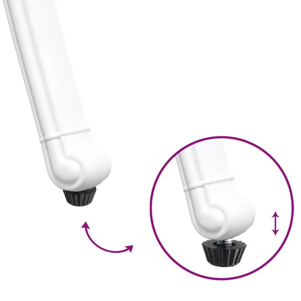 Gartenstühle 2er Set Weiß Guss Aluminium