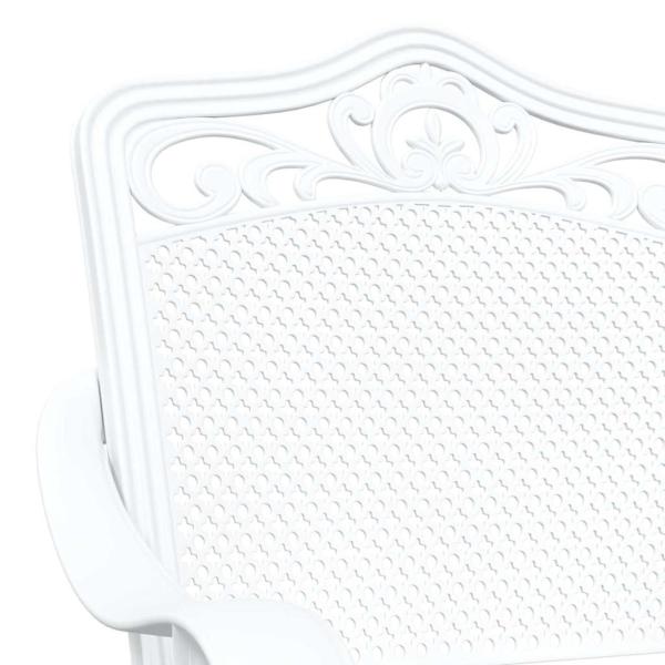 Gartenstühle 2er Set Weiß aus Gusseisen