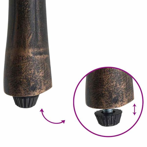 3-teiliges Garten Bistro Set aus bronziertem Gusseisen