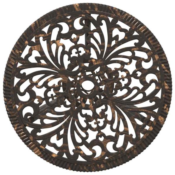 3-teiliges Garten Bistro Set aus bronziertem Gusseisen