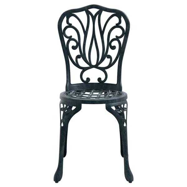 3-teiliges Garten Bistro Set Grün Gusseisen