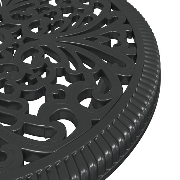 3-teiliges Garten Bistro Set Schwarz Gusseisen