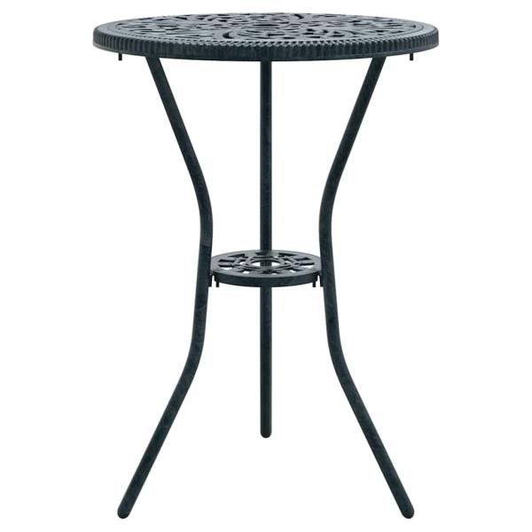 3-teiliges Garten Bistro Set Grün aus Gusseisen