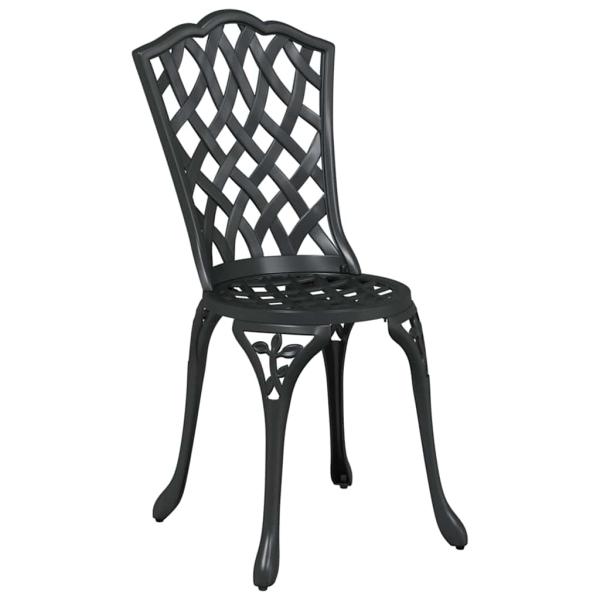 3-teiliges Gartenset / Bistro Set aus schwarzem Gusseisen