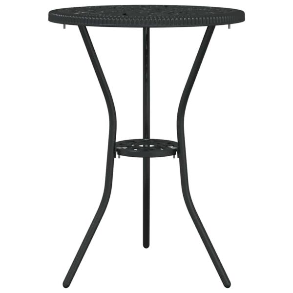 3-teiliges Gartenset / Bistro Set aus schwarzem Gusseisen
