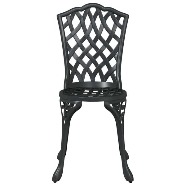 3-teiliges Gartenset / Bistro Set aus schwarzem Gusseisen