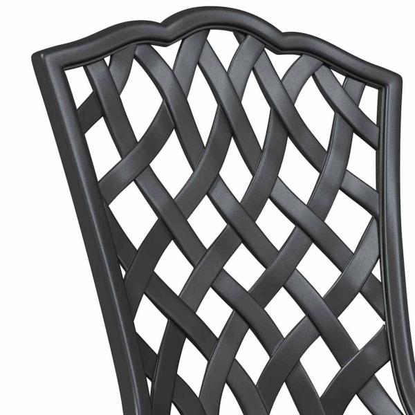 3-teiliges Gartenset / Bistro Set aus schwarzem Gusseisen