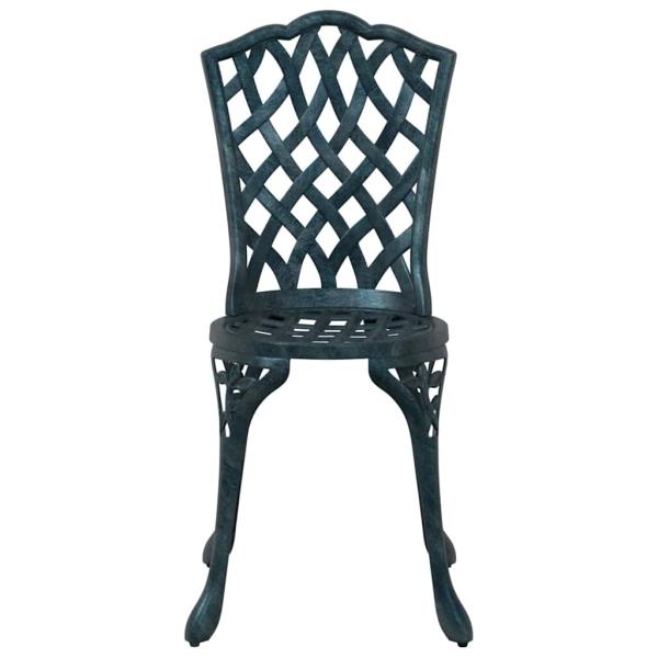 3-teiliges Garten Bistro Set Grün Gusseisen