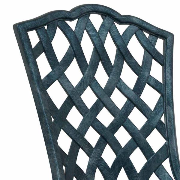 3-teiliges Garten Bistro Set Grün Gusseisen