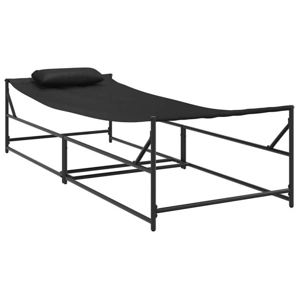 Gartenliege Anthrazit 200x74x73 cm aus Stahl und Textilene