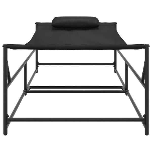 Gartenliege Anthrazit 200x74x73 cm aus Stahl und Textilene