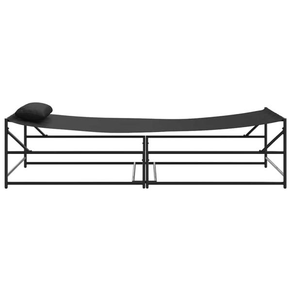Gartenliege Anthrazit 200x74x73 cm aus Stahl und Textilene