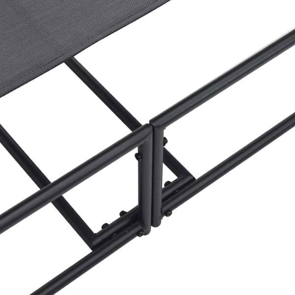 Gartenliege Anthrazit 200x74x73 cm aus Stahl und Textilene
