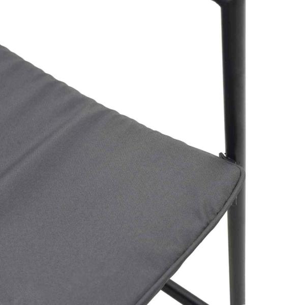 Gartenstühle mit Kissen, 4 Stück, Schwarz, Textilene