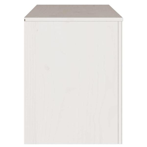 TV-Schrank ""DRAMMEN"" Weiß 99x43x55 cm Massivholz Kiefer