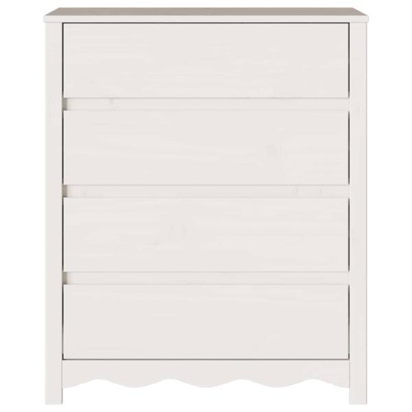 Kommode ""DRAMMEN"" Weiß 76,5x40x91 cm Massivholz Kiefer