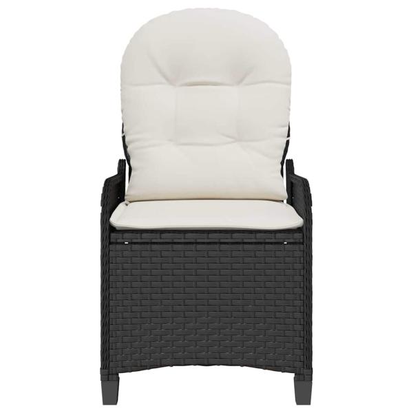Relaxsessel mit Kissen Schwarz Poly-Rattan