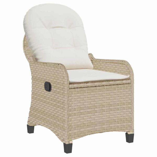 Relaxsessel mit Kissen Beige Poly-Rattan