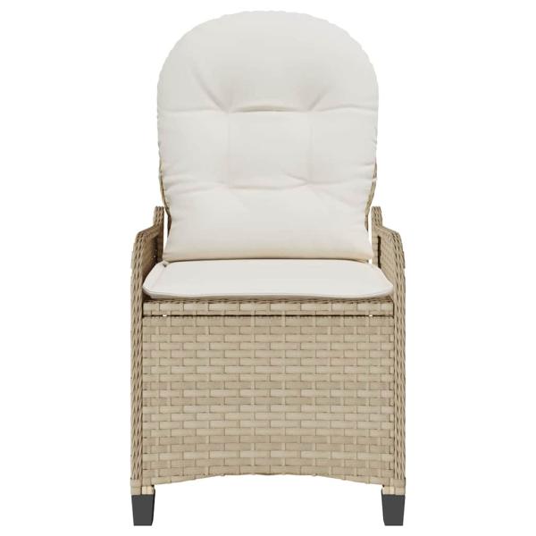 Relaxsessel mit Kissen Beige Poly-Rattan