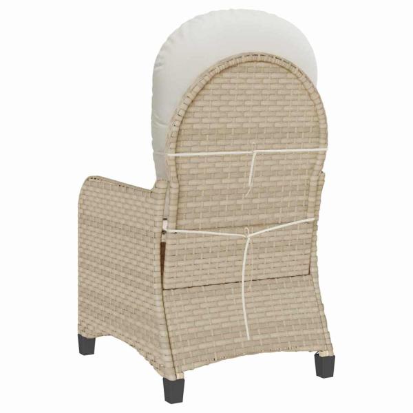 Relaxsessel mit Kissen Beige Poly-Rattan