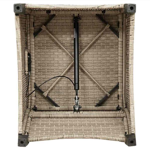 Relaxsessel mit Kissen Beige Poly-Rattan