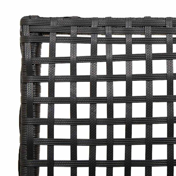 Gartenstühle 2 Stück mit Kissen Schwarz Poly Rattan