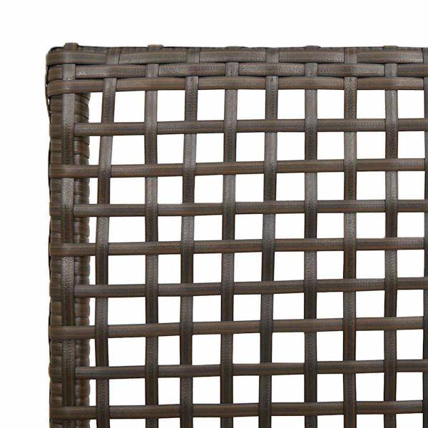 Gartenstühle 2 Stück mit Kissen Braun Poly-Rattan