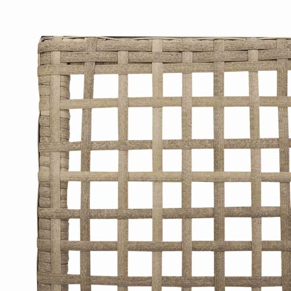 Gartenstühle 2 Stück mit Kissen Beige Poly Rattan