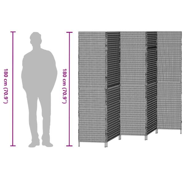 Raumteiler Beige Holz Groß Faltbar Raumteiler Rechteckig