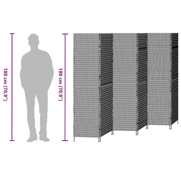 Raumteiler Beige Holz Groß Faltbar Raumteiler Rechteckig