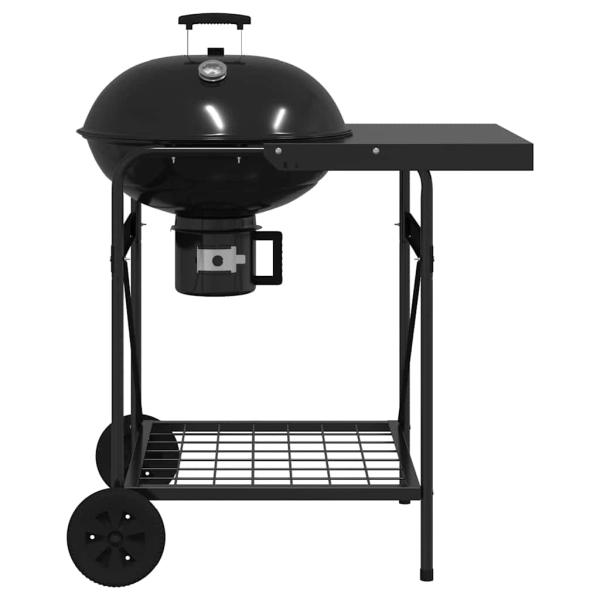Grillwagen Schwarz mit Deckel 96x72x113 cm Metall
