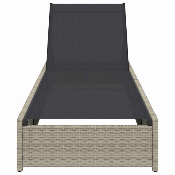 Sonnenliege Beige 60x200x27 cm Poly Rattan