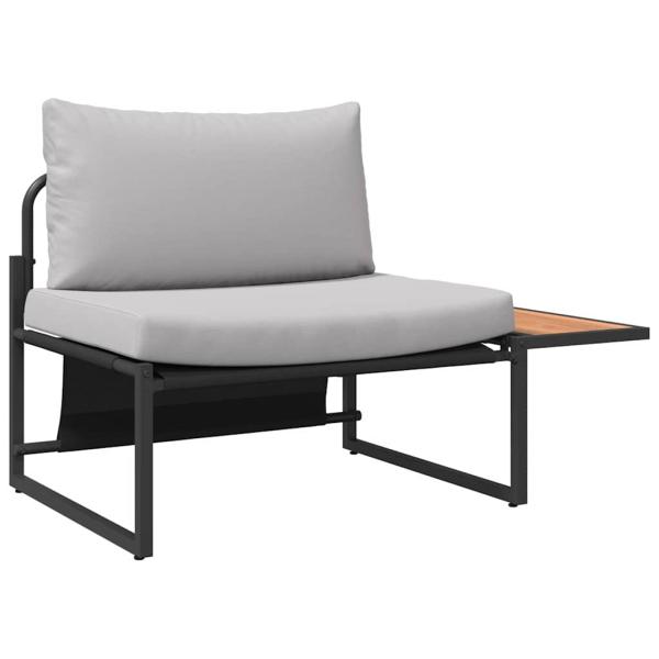 2-teilige Garten-Essgruppe mit einem einzelnen Platz und hellgrauen Kissen