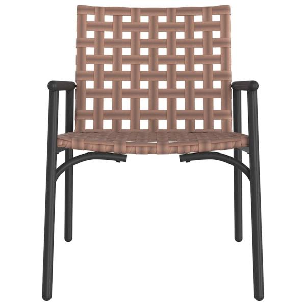 Gartenstühle 2 Stück Schwarz 79x56x73,5 cm Poly Rattan