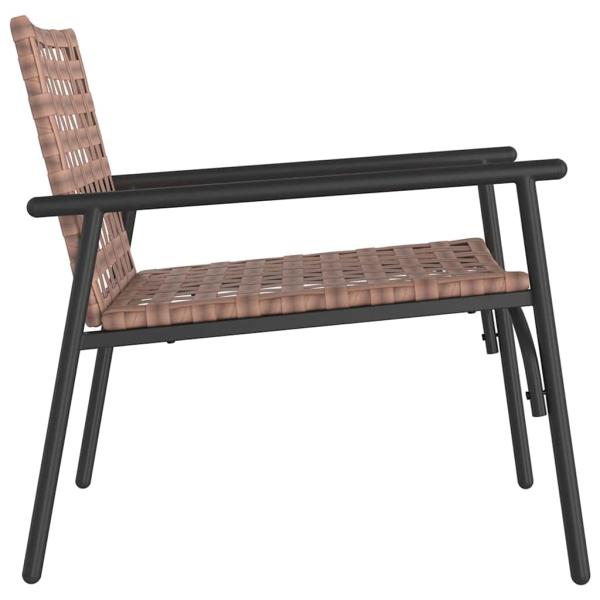 Gartenstühle 2 Stück Schwarz 79x56x73,5 cm Poly Rattan