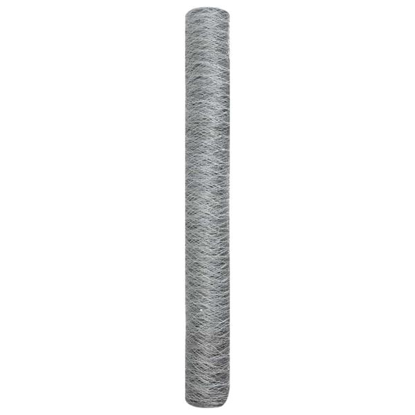 Schweißgitterzaun 1,4 x 50 m Verzinkter Stahl Silber