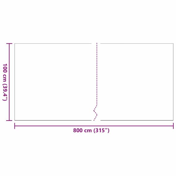 Kunstrasen Schwarz 8x1 m