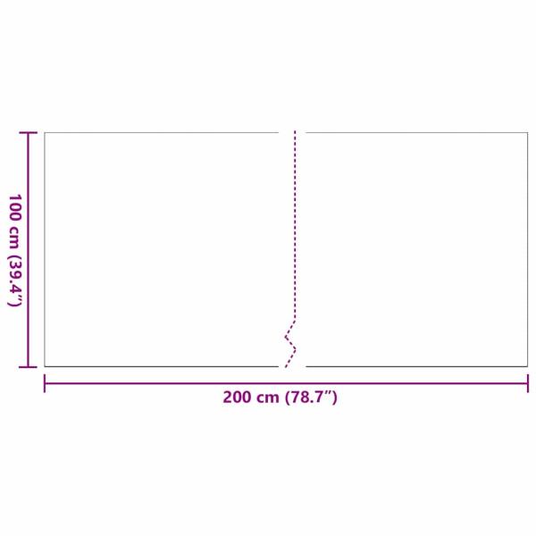 Künstlicher Rasen Schwarz 1x2 m 40 mm