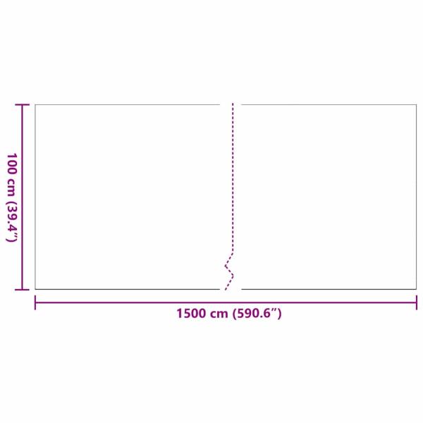 Künstliches Gras Schwarz 1x15 m 40 mm