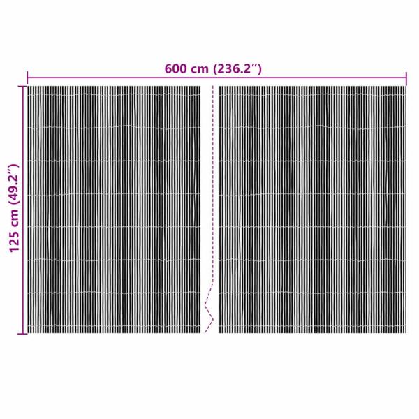 Bambuszaun 600x125 cm